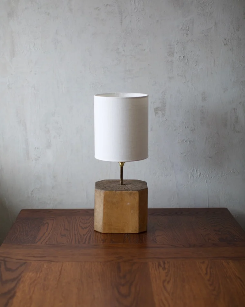 Vintage 1960's Wood Table Lamp