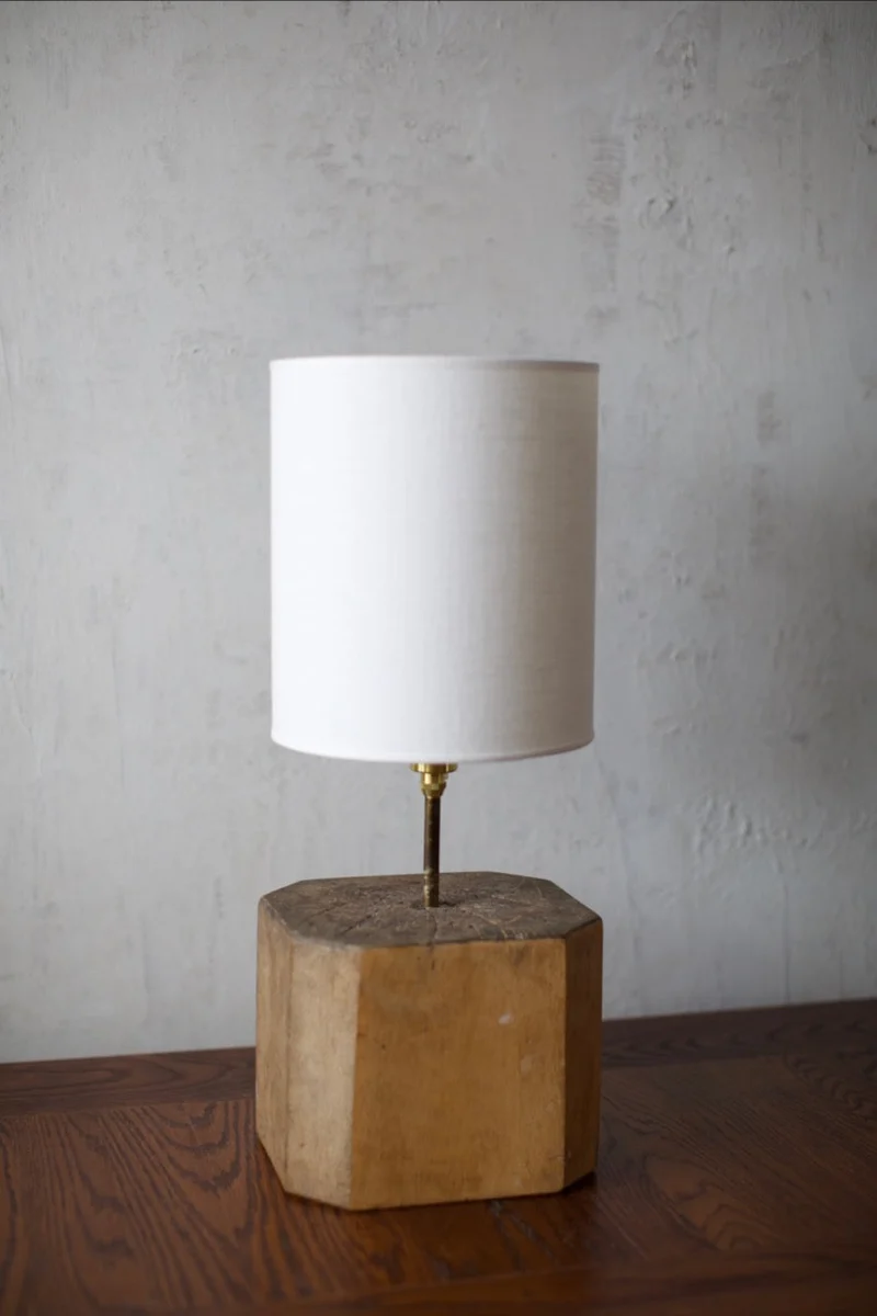 Vintage 1960's Wood Table Lamp