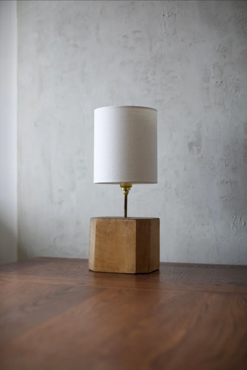 Vintage 1960's Wood Table Lamp
