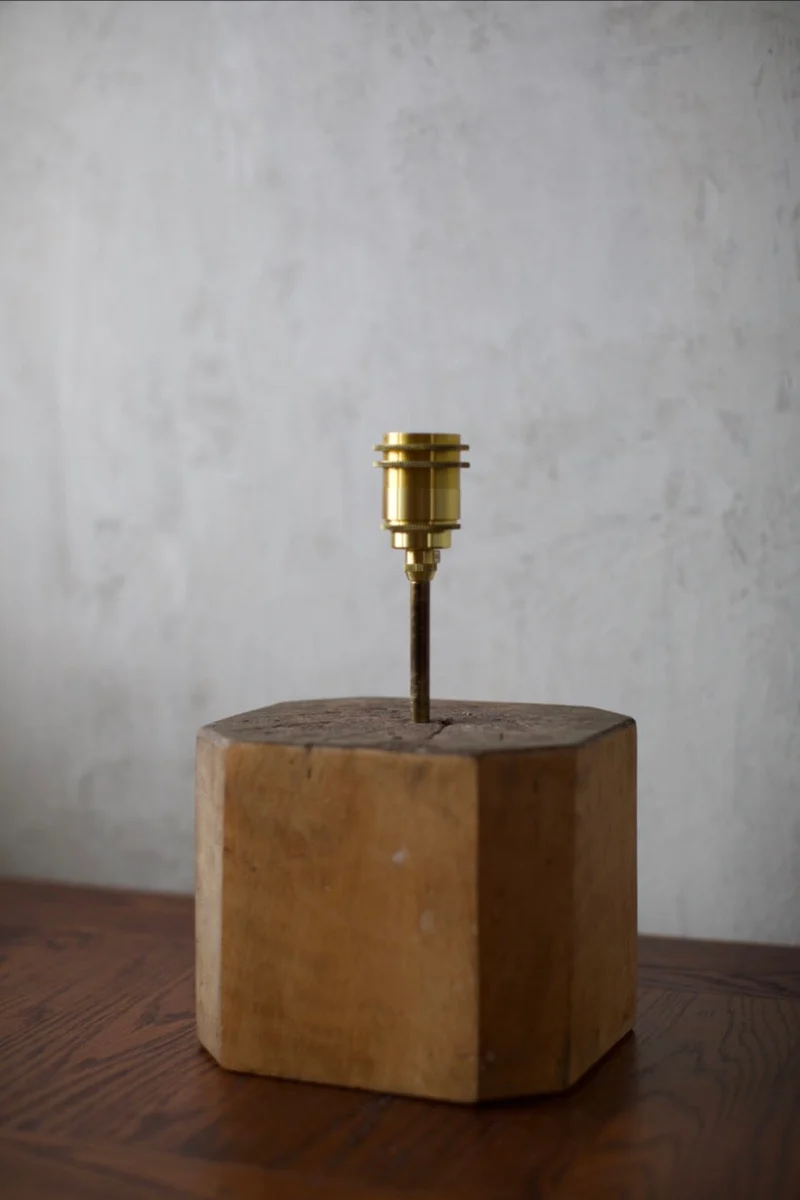 Vintage 1960's Wood Table Lamp