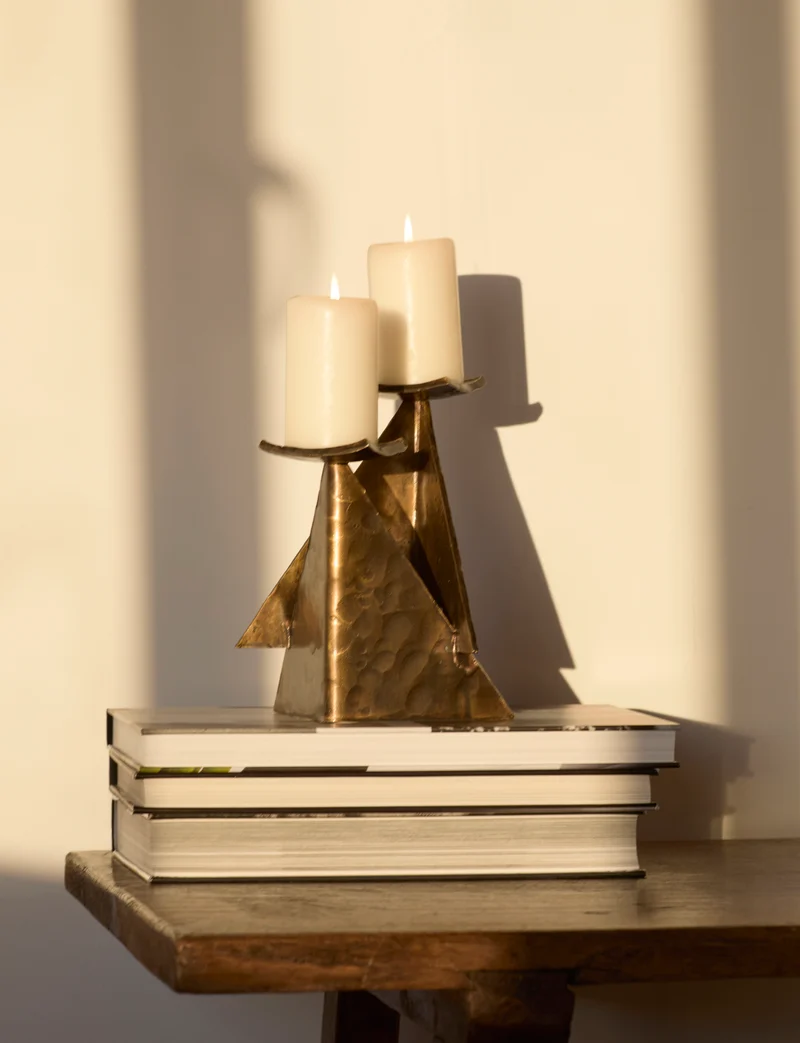 Vintage Candle Holder in Bronze - Artisanal Collection