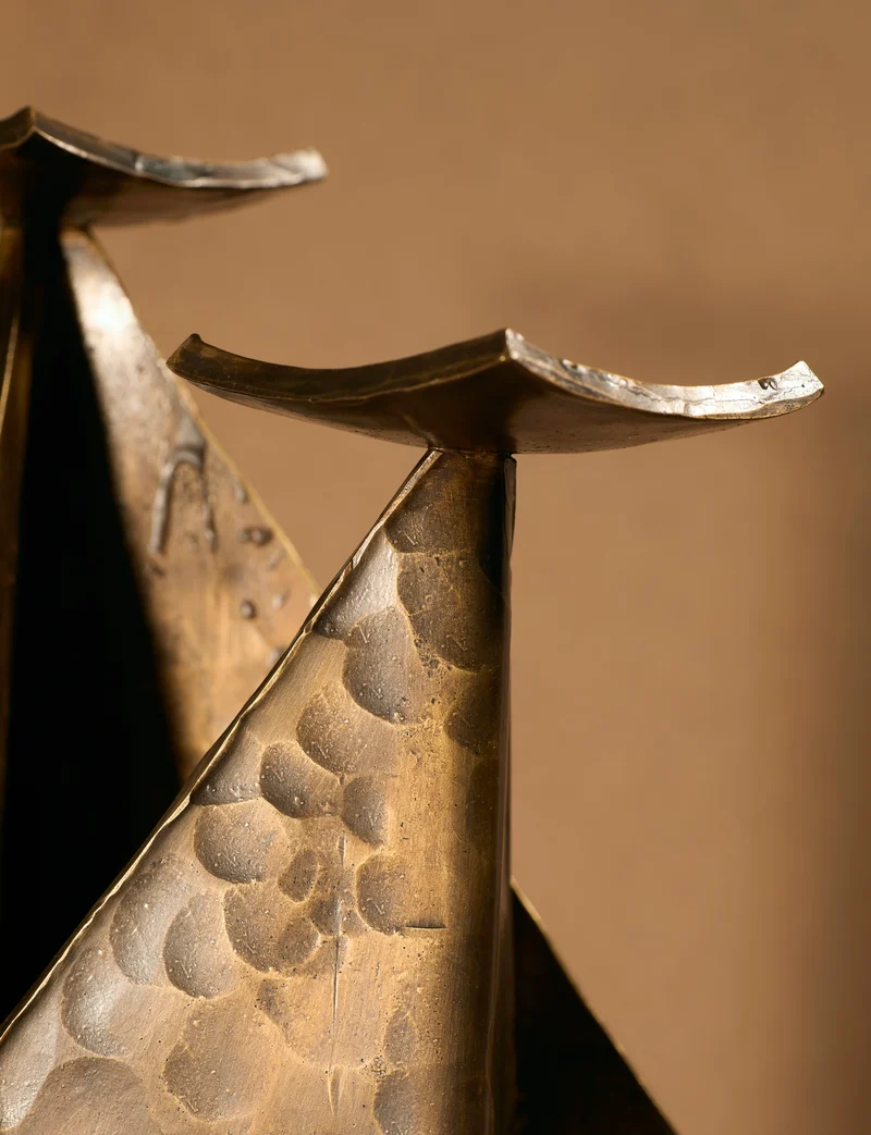 Vintage Candle Holder in Bronze - Artisanal Collection