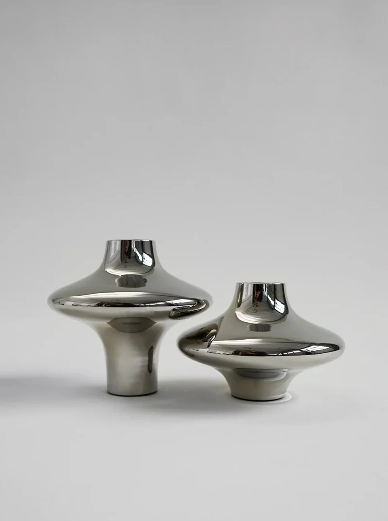 Doublet Candleholder - Large - Silver