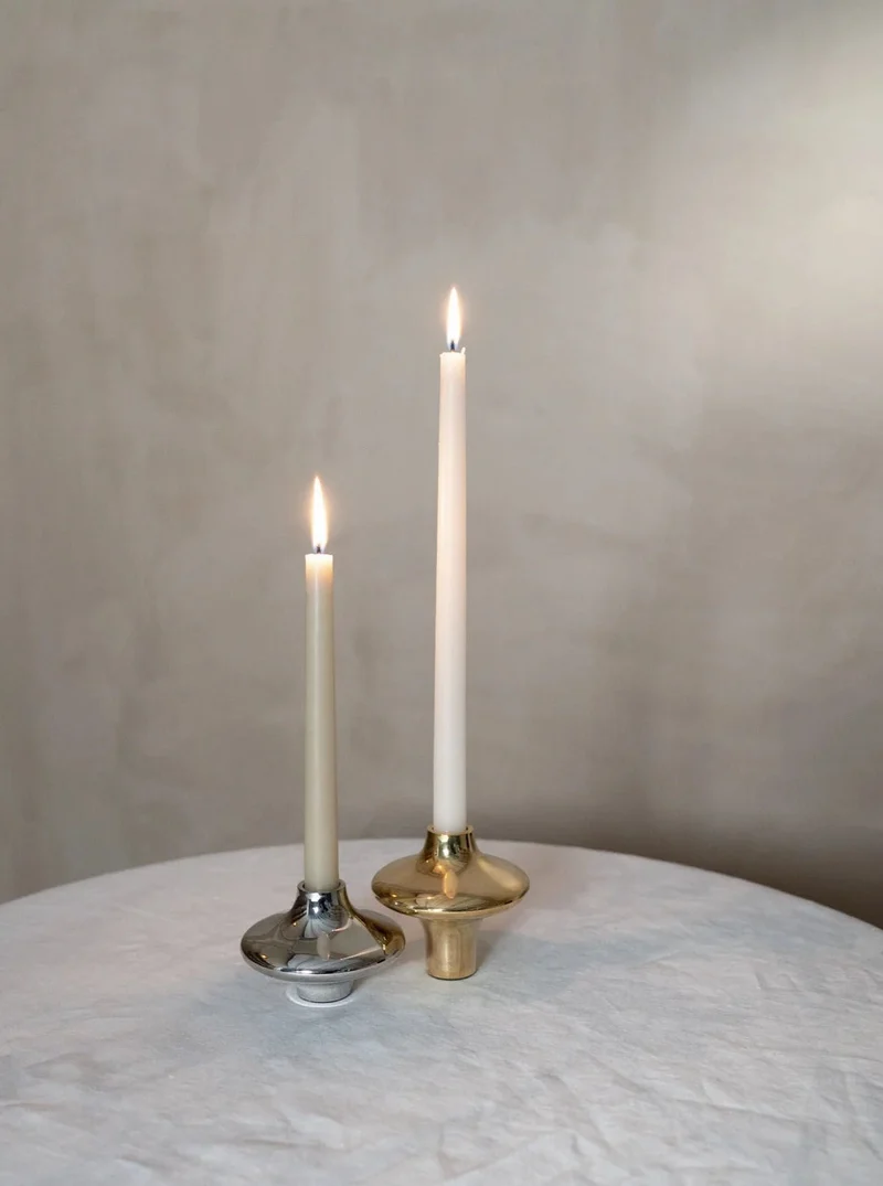 Doublet Candleholder - Large - Silver