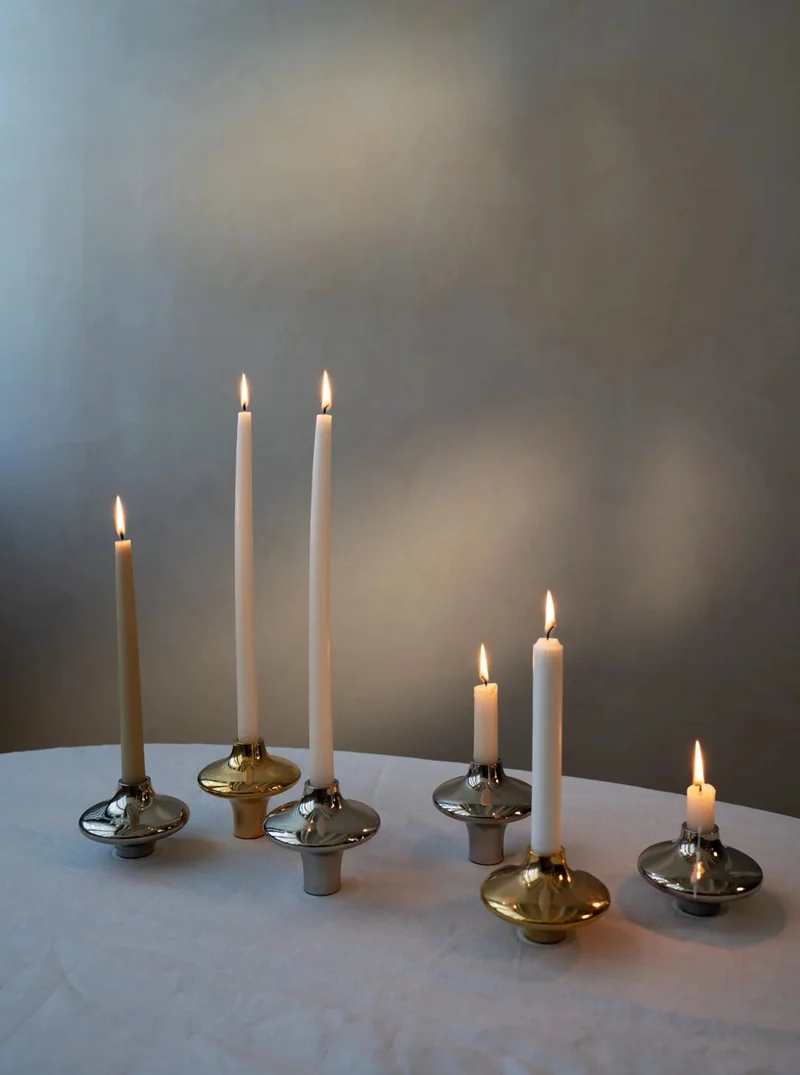 Doublet Candleholder - Small - Silver