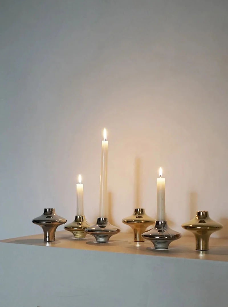 Doublet Candleholder - Small - Silver