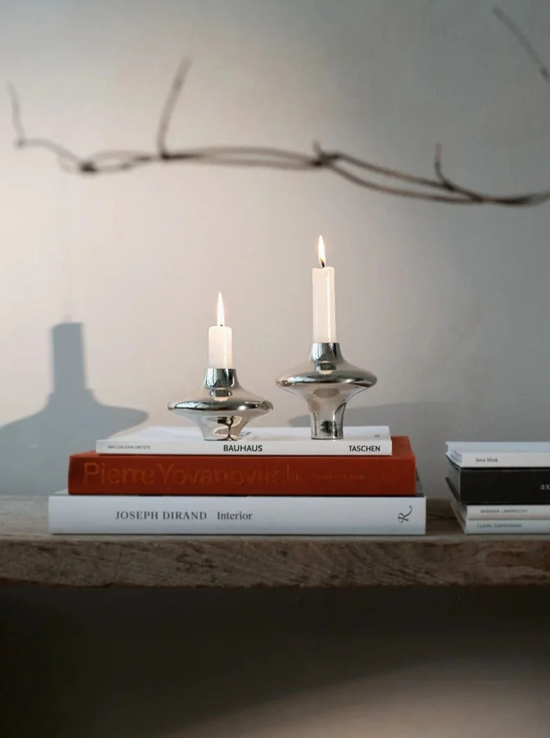 Doublet Candleholder - Small - Silver
