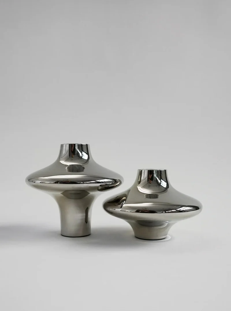 Doublet Candleholder - Small - Silver
