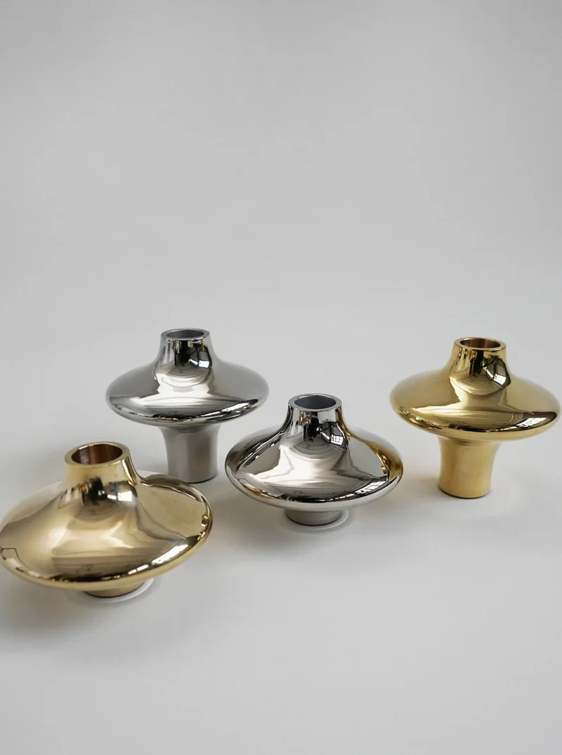 Doublet Candleholder - Small - Silver