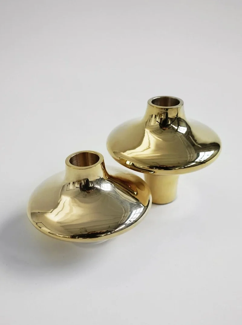 Doublet Candleholder - Large - Gold