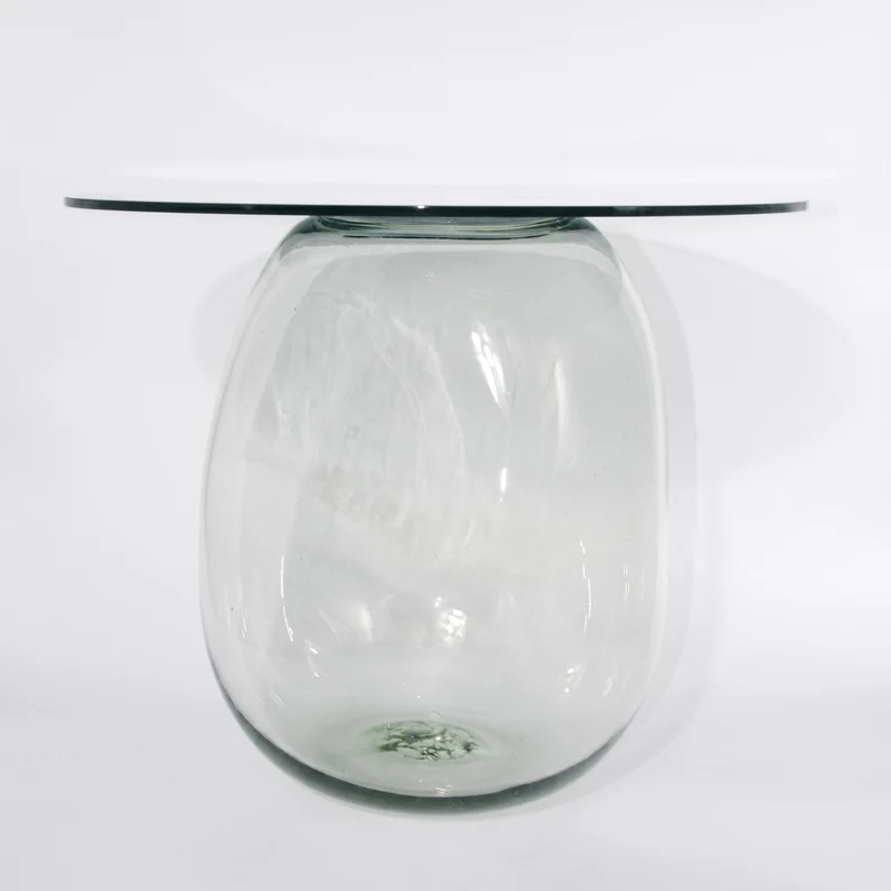 Bubble Side Table in Glass or Tempered Glass