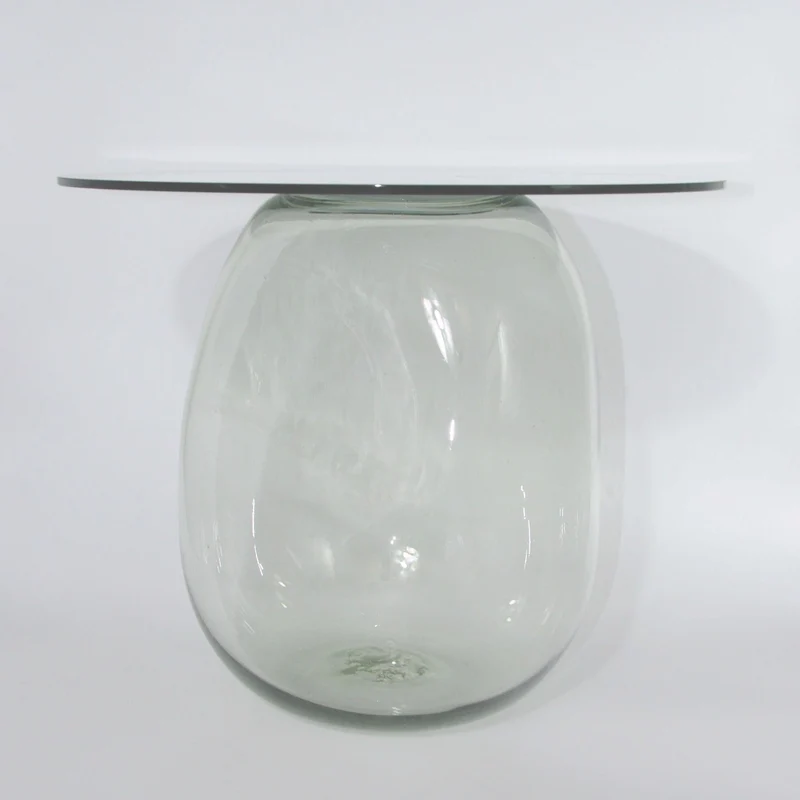 Bubble Side Table in Glass or Tempered Glass