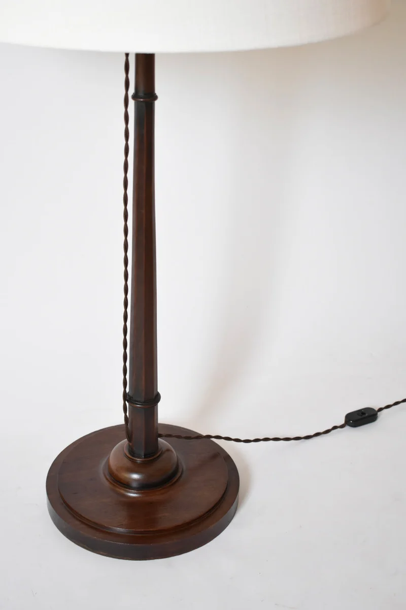 Vintage Art Deco Wooden Pyramidal Table Lamp, 1920s