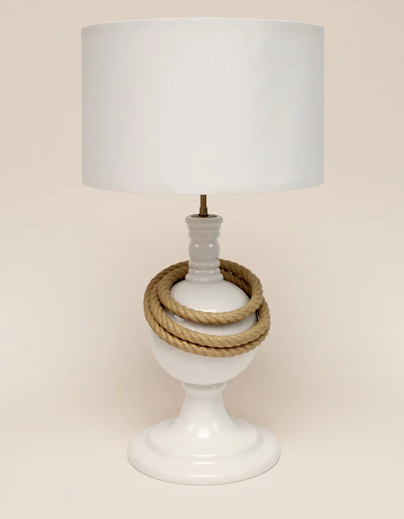 SAILOR roped ceramic white Table Lamp