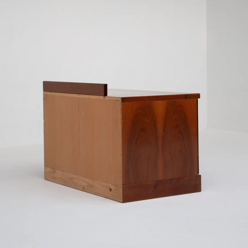 Set of Nightstands in Wood and Brass