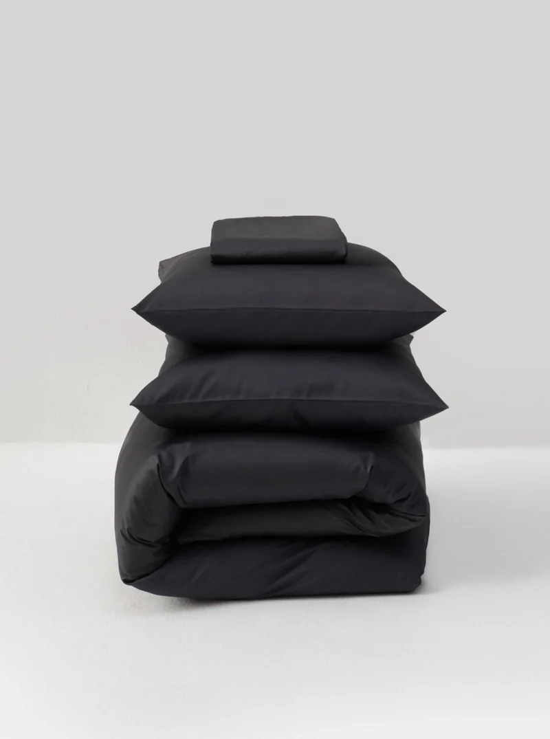 Cotton Sateen Bed Set in Graphite