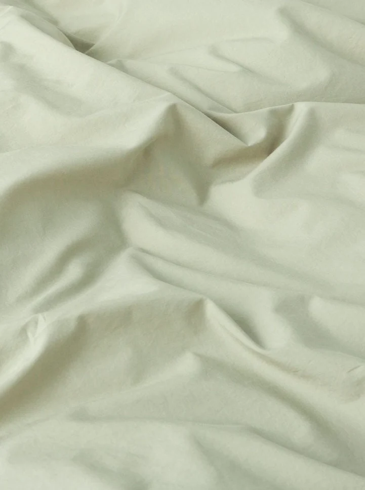 Washed Cotton Percale Bed Set in Sage