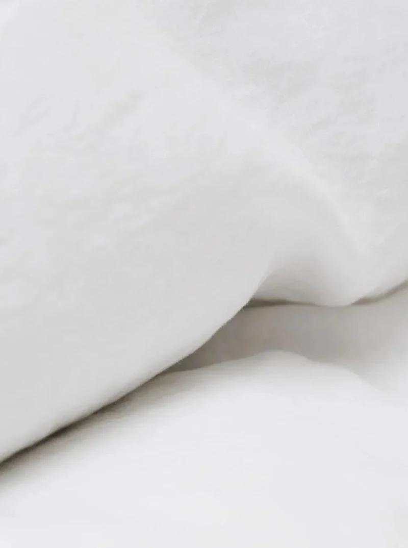 White Washed Linen Bed Set