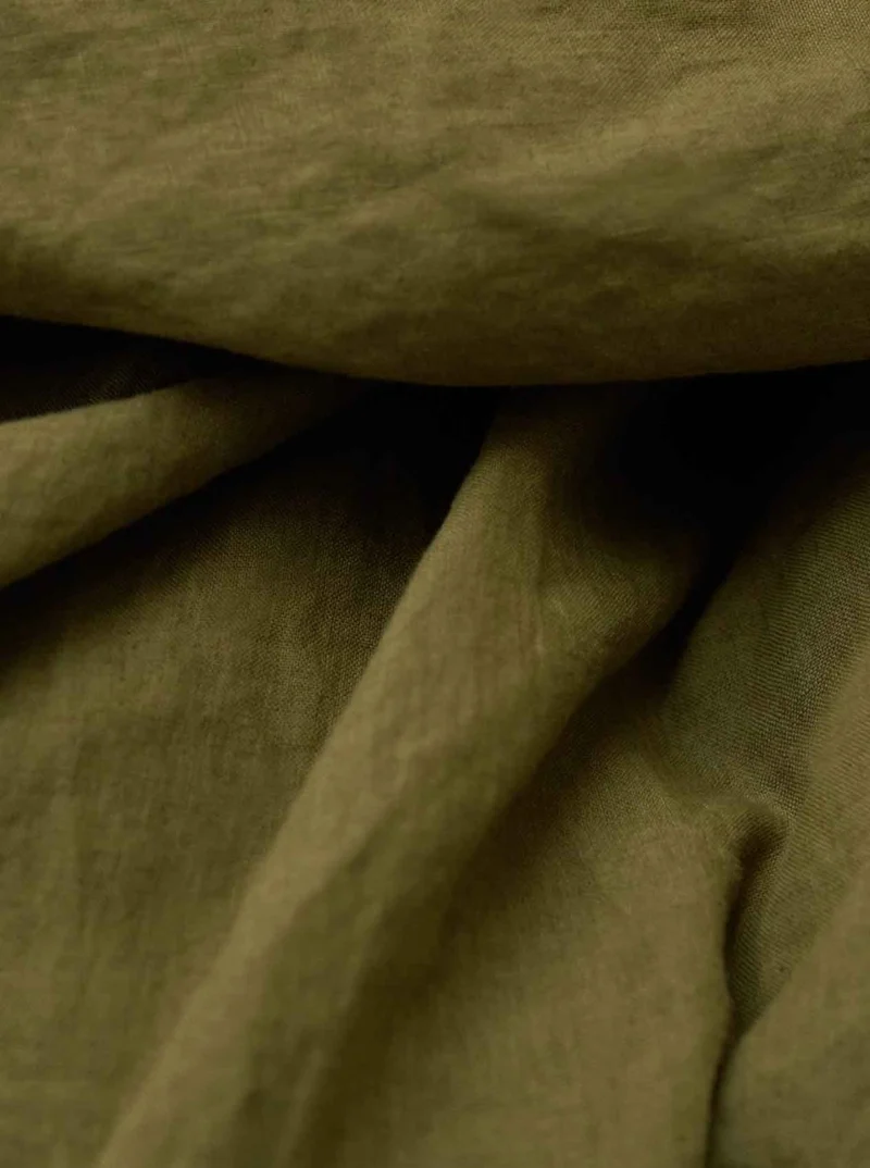 Washed Linen Bed Set in Olive