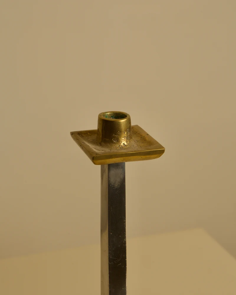 Brutalist Candle Holder by David Marshall 80's