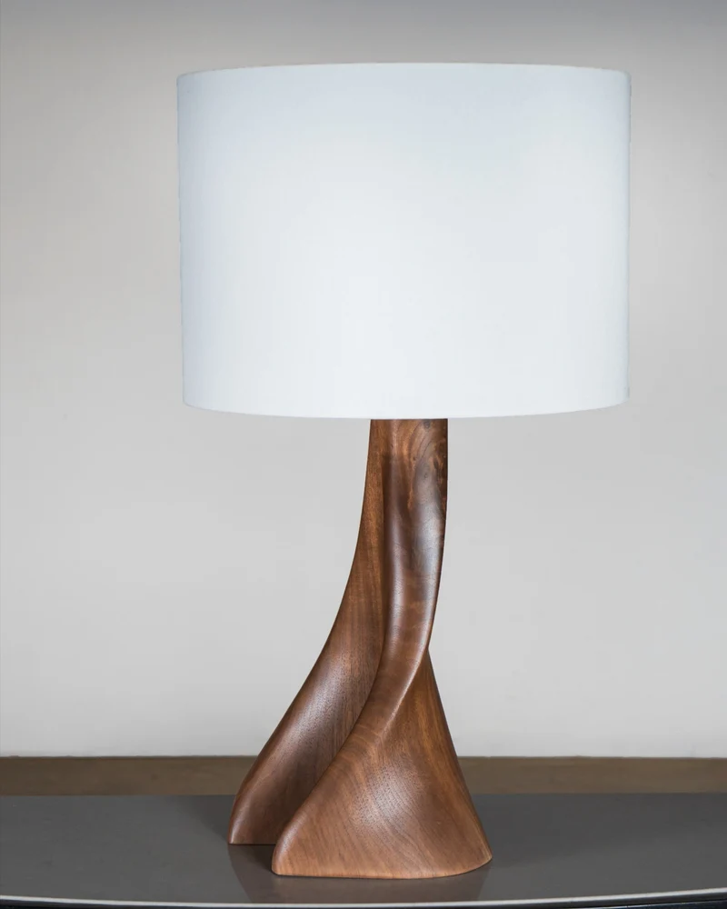 Nile Table Lamp in Natural Stain on Walnut Wood