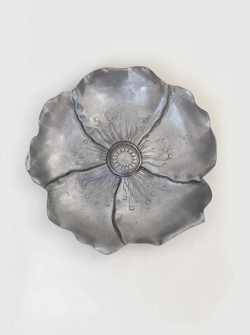 Flower pewter vide poche