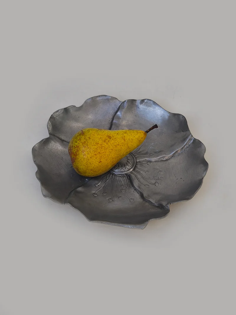 Flower pewter vide poche