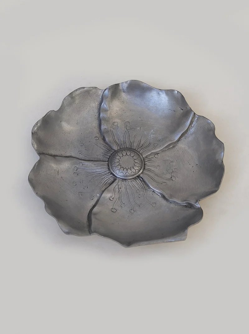 Flower pewter vide poche