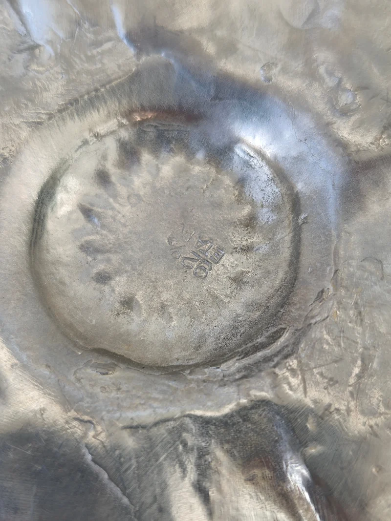 Flower pewter vide poche