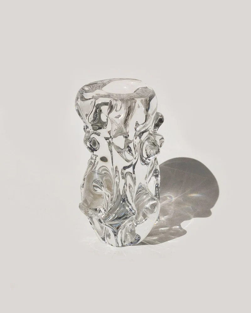 Organic Glass Candle Holder