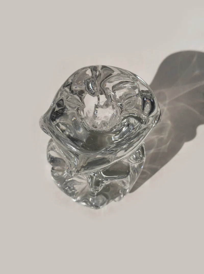 Organic Glass Candle Holder