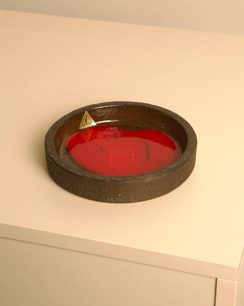 Circular Ceramic Trinket Dish by Jan Van Erp 60's