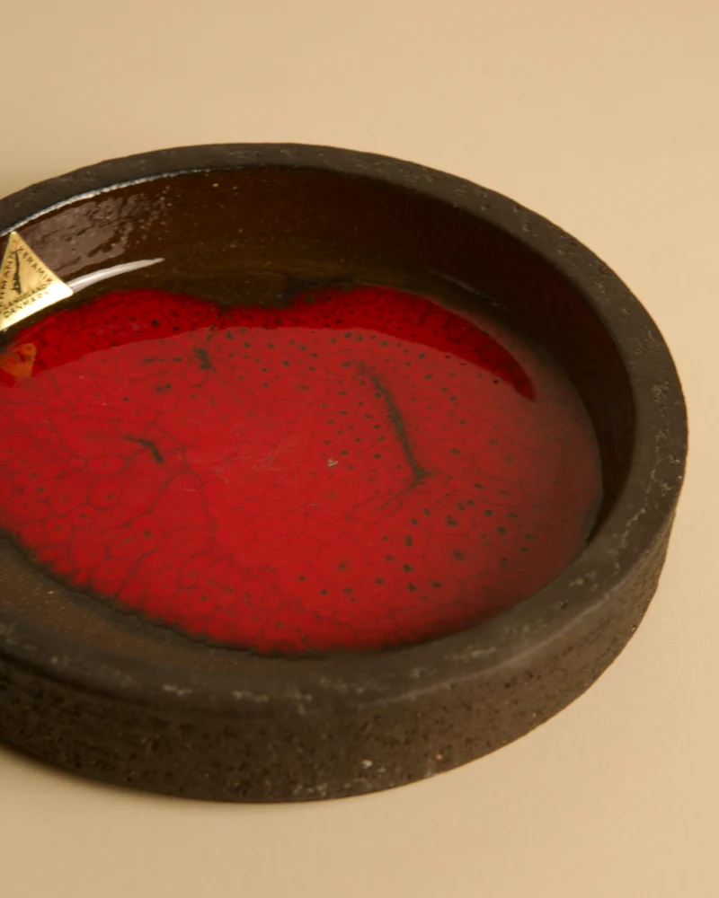 Circular Ceramic Trinket Dish by Jan Van Erp 60's