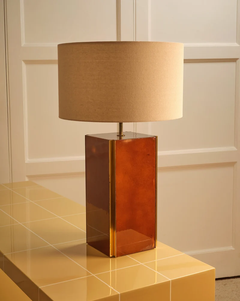 Vintage Pair of Brass table lamps - Italy 1970s