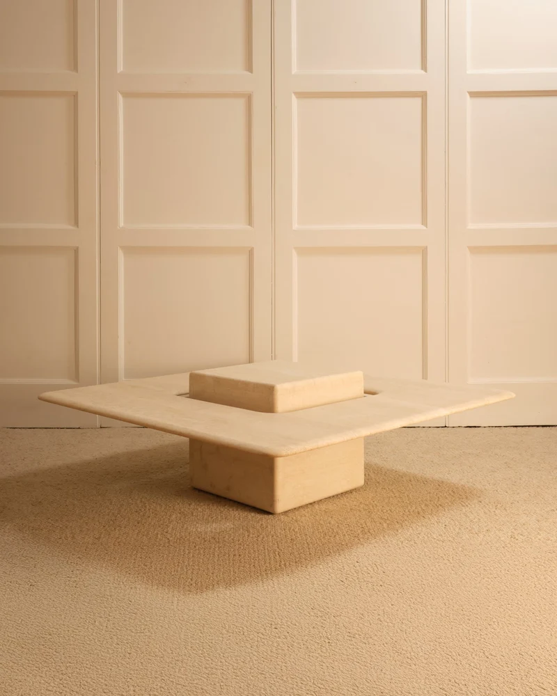 Saturn Travertine Coffee Table