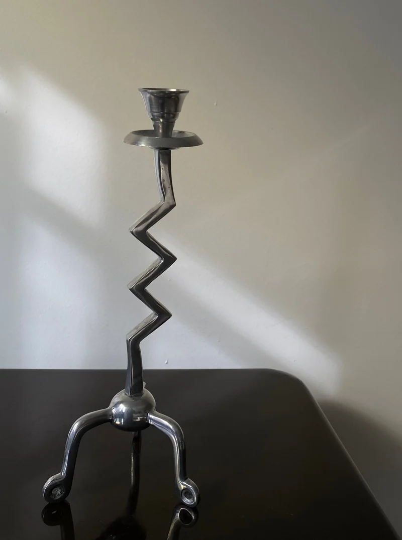 Vintage Zigzag Candle Holder