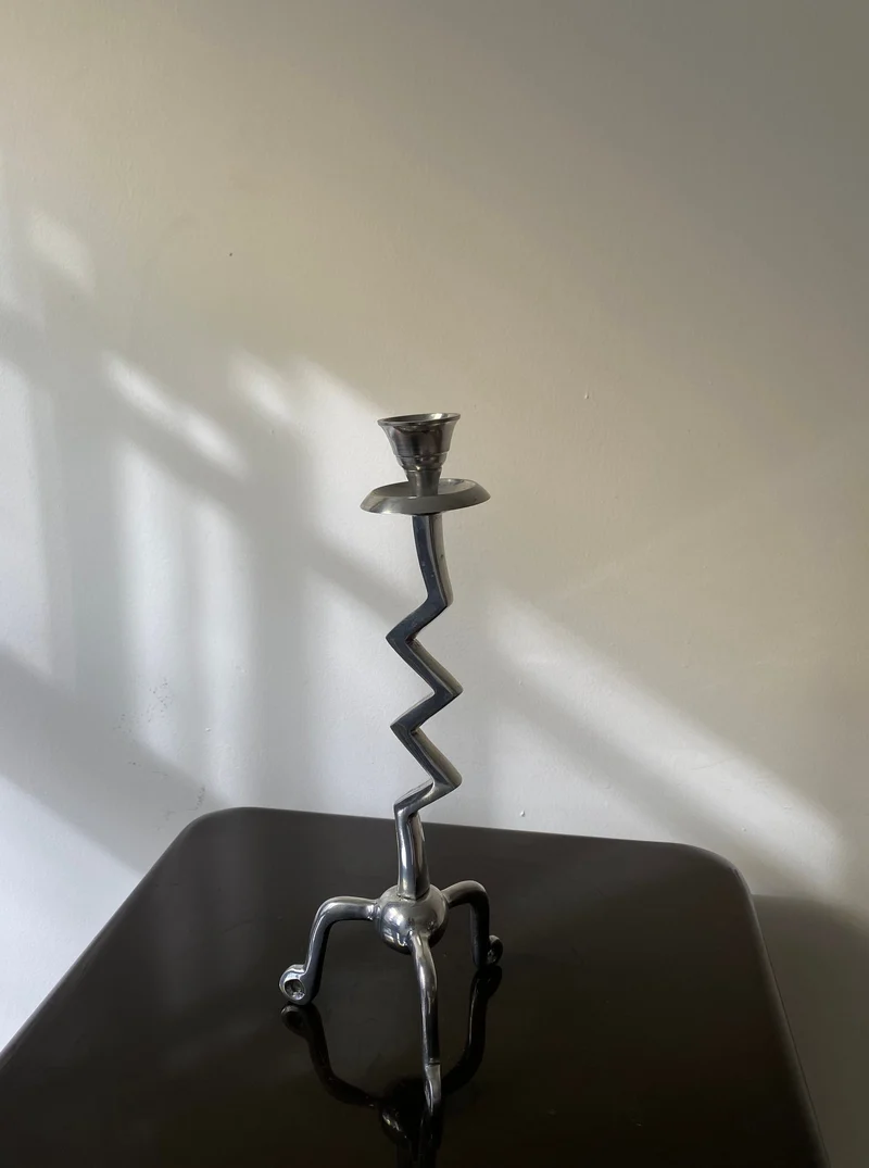 Vintage Zigzag Candle Holder