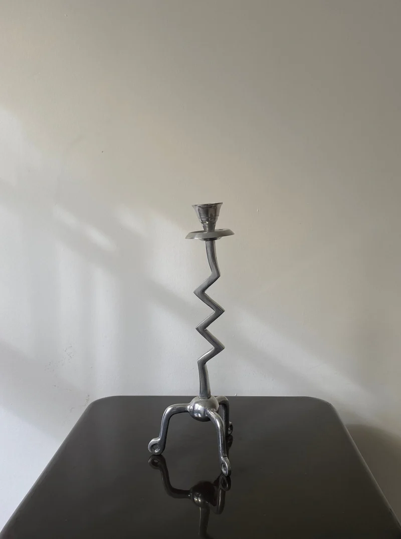 Vintage Zigzag Candle Holder