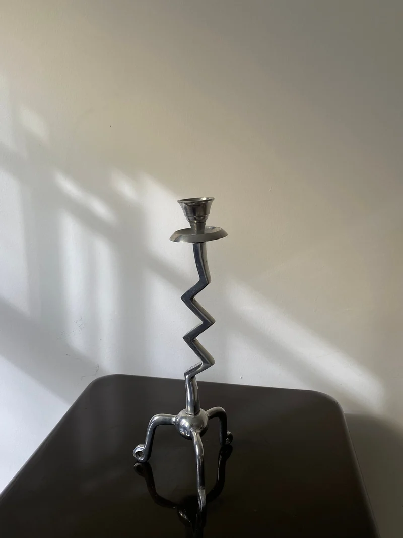 Vintage Zigzag Candle Holder