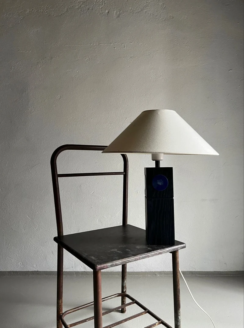 Vintage Mid-Century Wood Table Lamp by Lars-Goran Nilsson