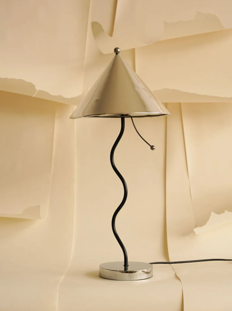 Vintage Curly Minimalistic Table Lamp