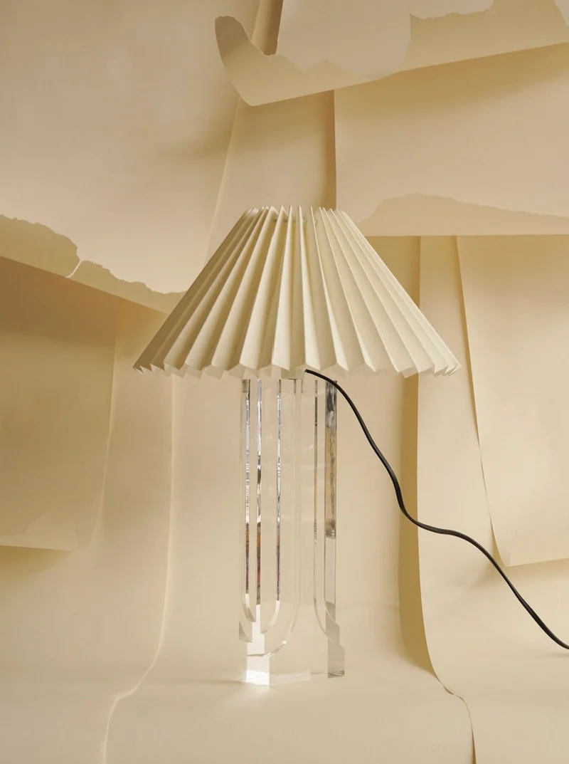 Vintage Art Deco "Ghost" Acrylic Table Lamp