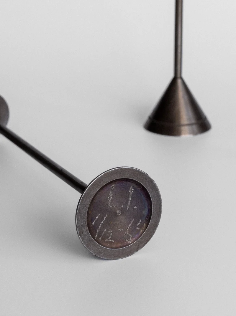Set of Four Postmodern Candle Holders