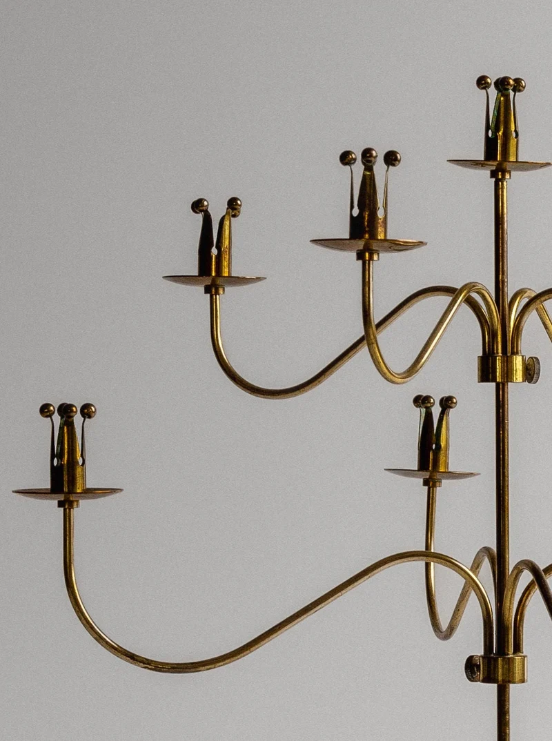 Brass Candelabra, Sweden, 1950s