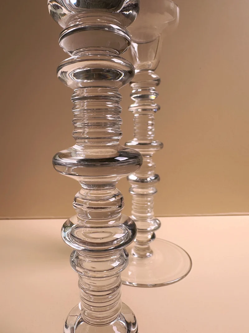 Set of 2 Glass Candleholder by Peill & Putzler