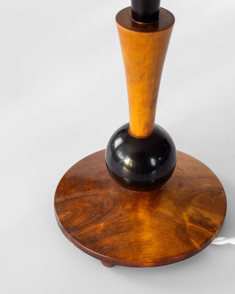 Art Deco Wooden Table Lamp