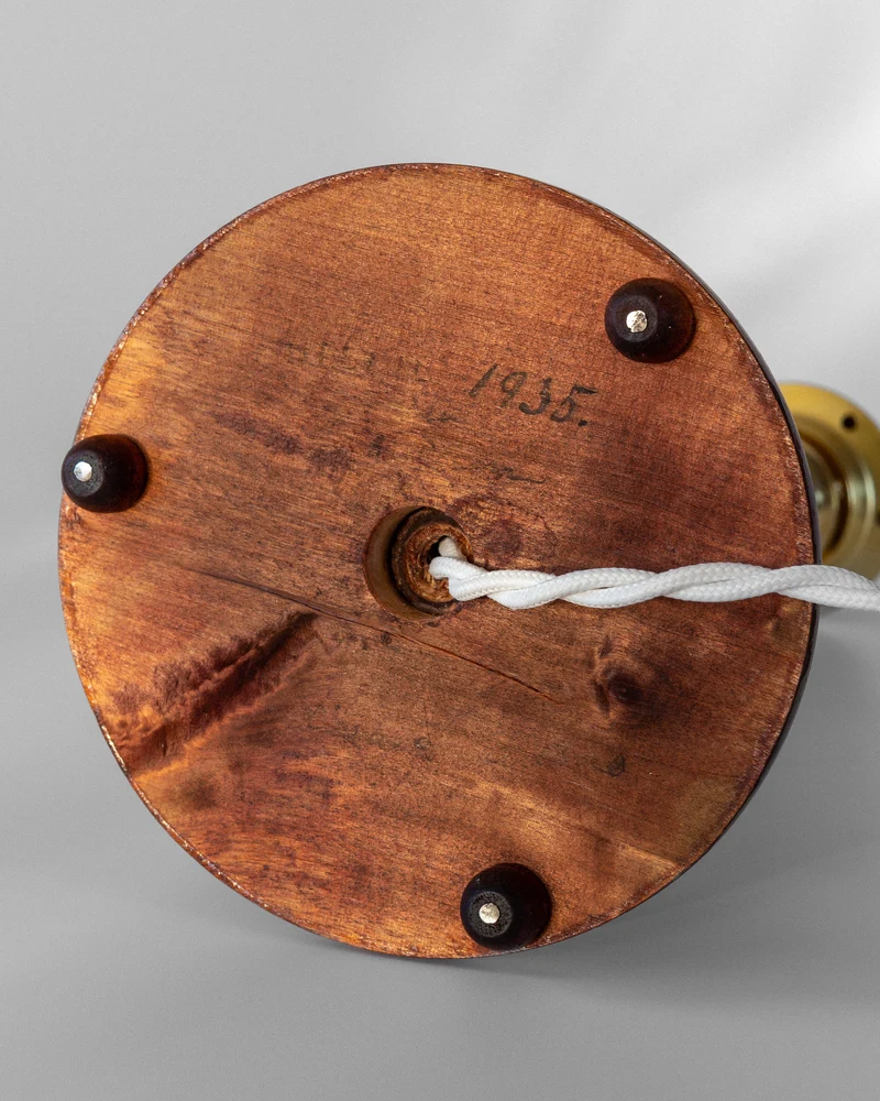 Art Deco Wooden Table Lamp