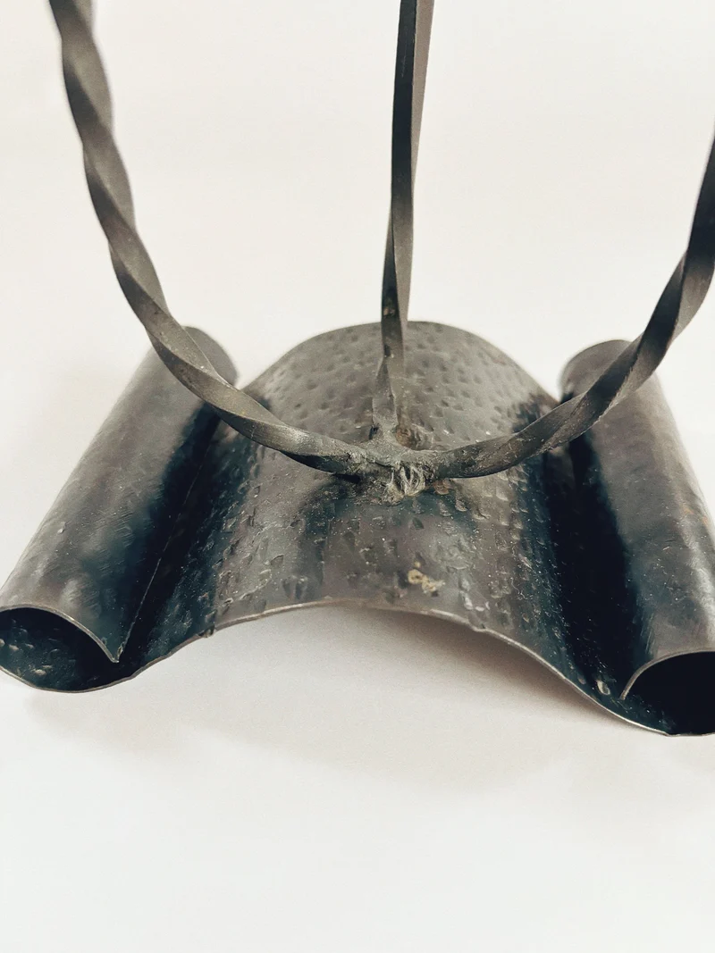 Handmade Metal Flower Candlestick