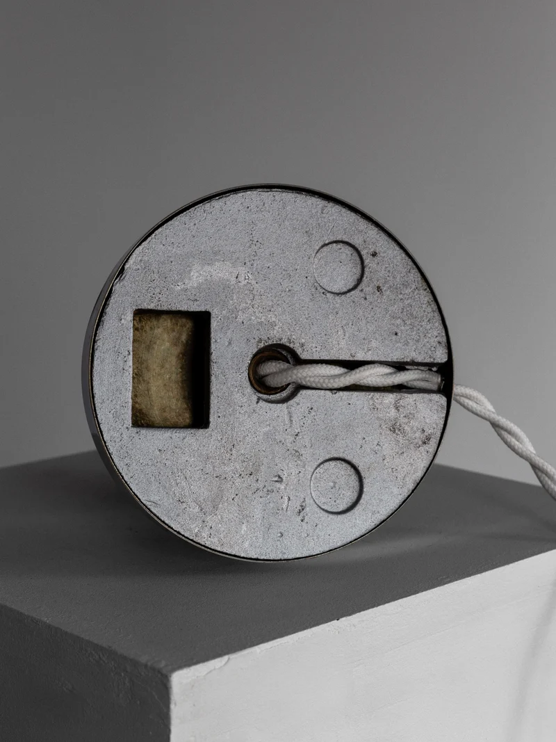 Art Deco Wood & Chrome Table Lamp, 1930s
