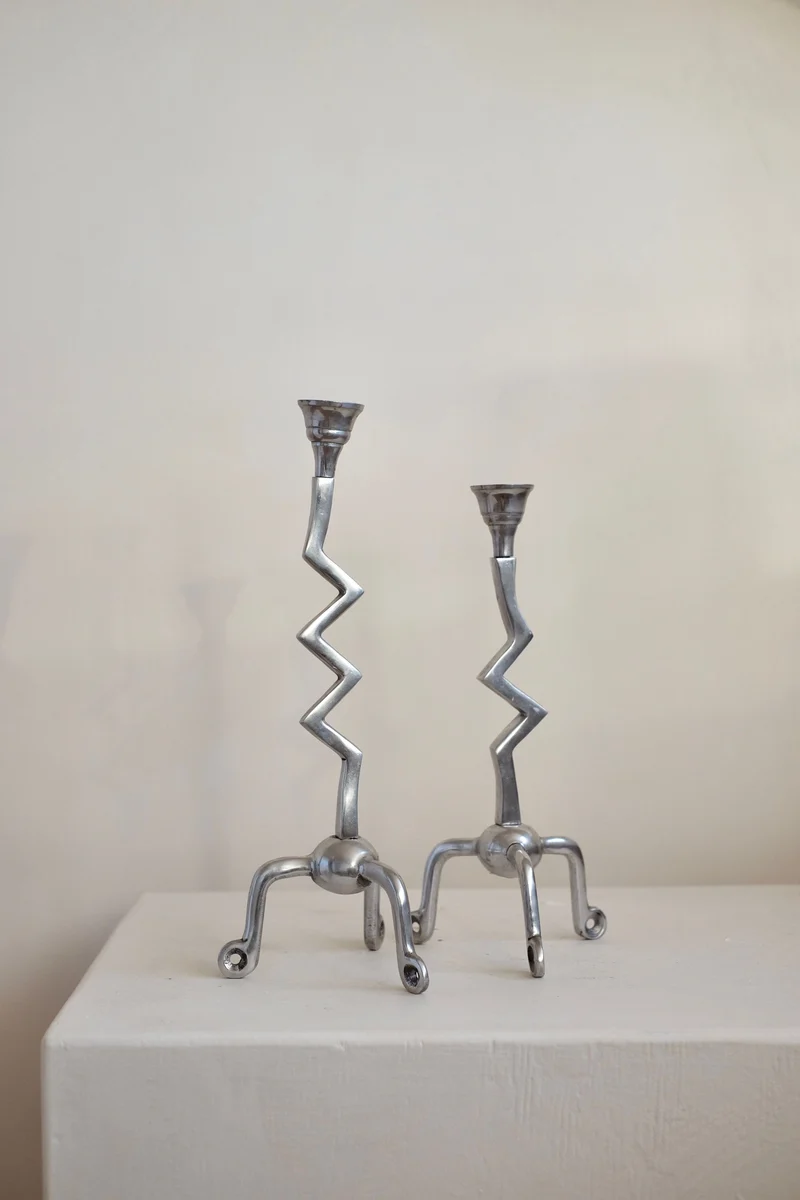 Set of Zigzag Candleholders